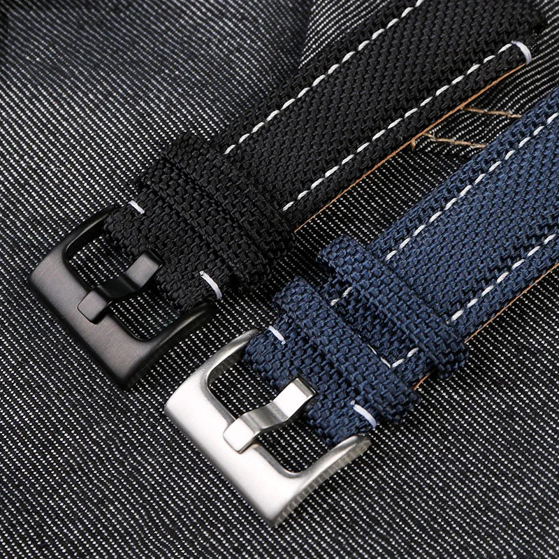 Nylon leather strap for TIMEX T2N720721 TW2T7650076300 series sports nylon watch with 2416mm raised mouth 241105