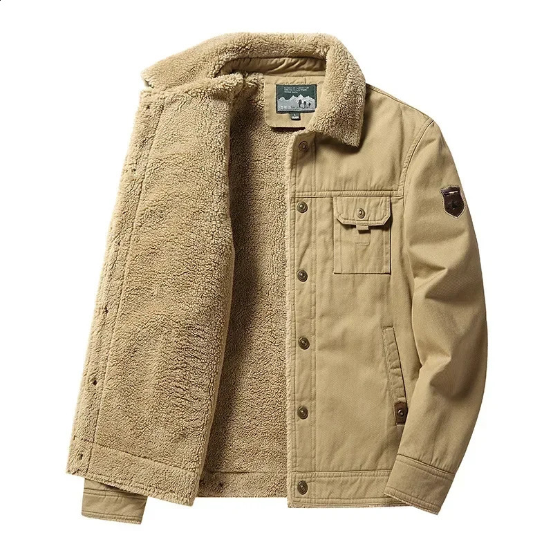 Winter Mens Down Jackets Wool Liner Thicker Warm Coats Good Quality Male Cotton Casual Outerwear Men Coat 6XL 241105