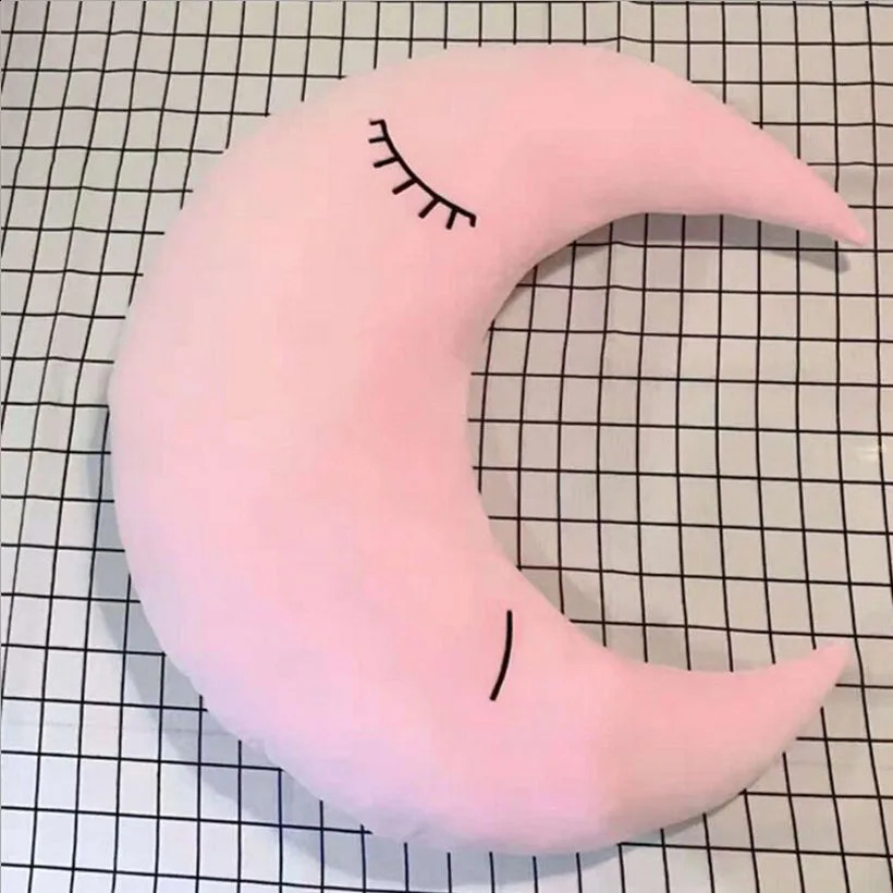 Baby Pillow Baby Moon Sleep Pillow Baby Bed Toy Cute Baby Bed Set Baby Room Decoration 241105