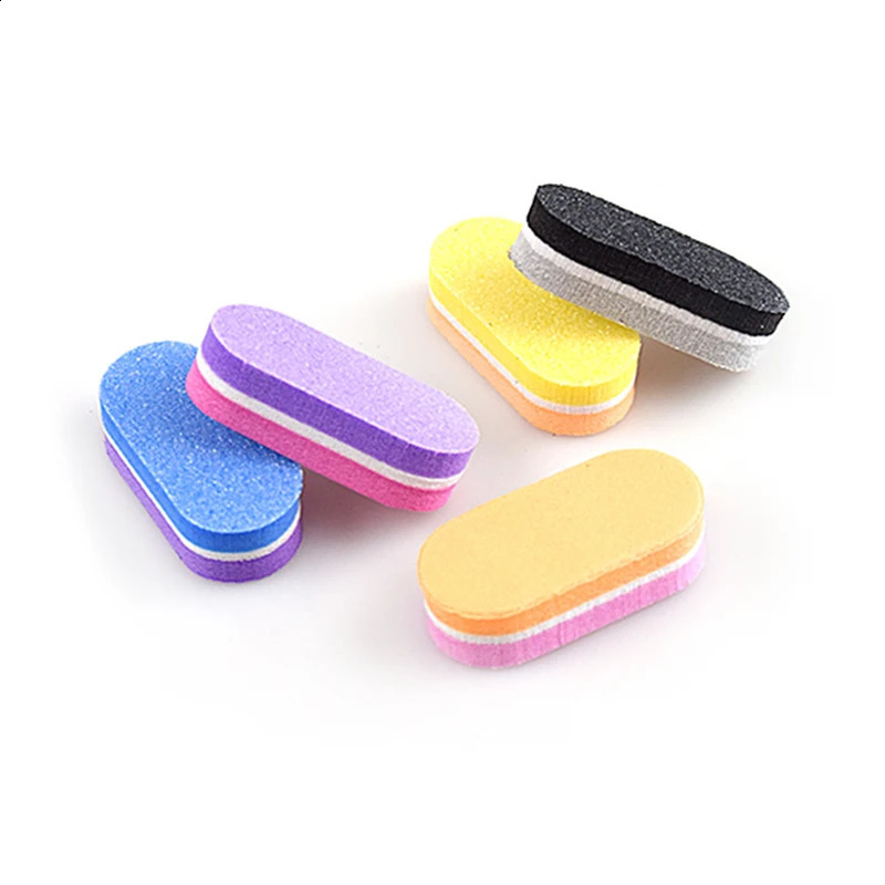 500 PcsLot Wholesale Nail Supplies Mini Nail Sponge Files Buffer Block Double Side Buffing Gel Nail Polish Manicure Tools Kit 241105