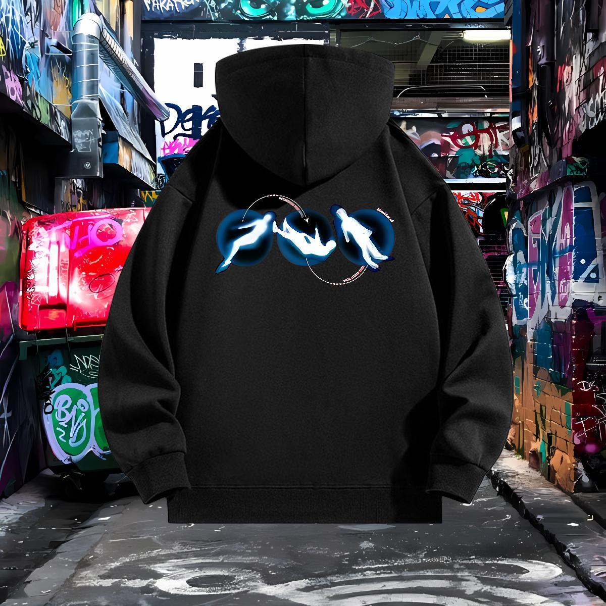2024 New Men Sweatshirt hoodie Breathable Brand Men's Hooded Sweatshirt Plus Size Custom Pullover Hoodie Sports Casual 350g Cotton