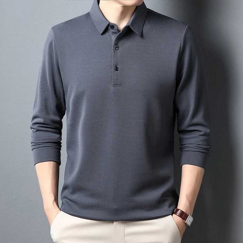 Mens Business and Leisure Long Slip T-shirt Summer Comfortable Pure Cotton Top W241104