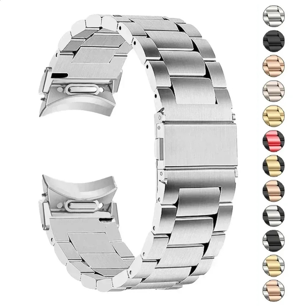 No GAPs Quick Fit Stainless Steel Strap Galaxy Watch 6 Classic 43 47mm 5 4 44 40mm Pro 45mm Bracelet 241105
