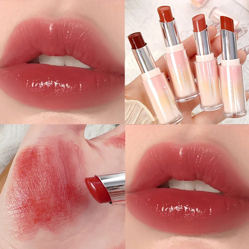8 Colors Jelly Lip Glaze Mirror Water Lipstick Long Lasting Moisturising Lipstick Pen Waterproof Non-stick Cup Korean Cosmetics 241105