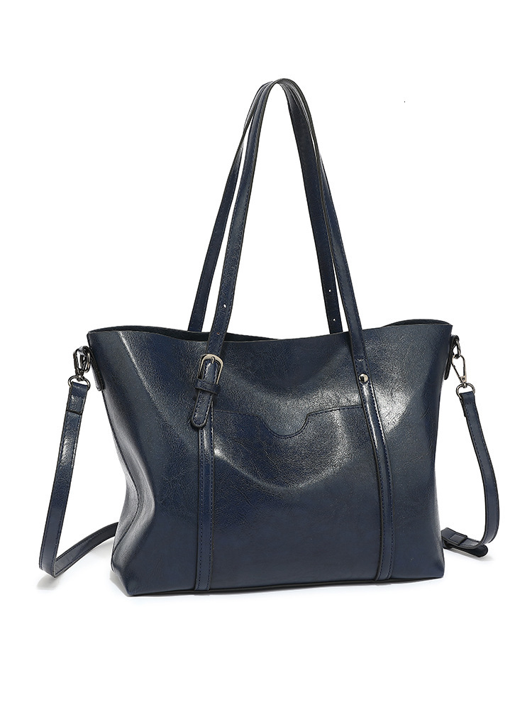 Designer's new fashionable soft leather casual women's handbag, single shoulder sloping body, capacity bucket, large bag, fashionable bag