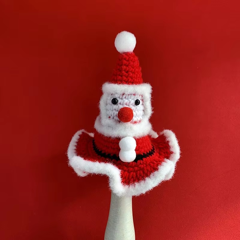 Cotton Knit Pet Holiday Set - Christmas Style Woolen Cat & Dog Scarves with Cute Hats