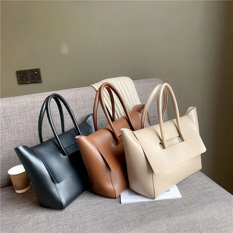 Handbags Woman Large Capacity Tote Fashion Simple High Quality PU Leather Female Designer Shoulder Bags Classic