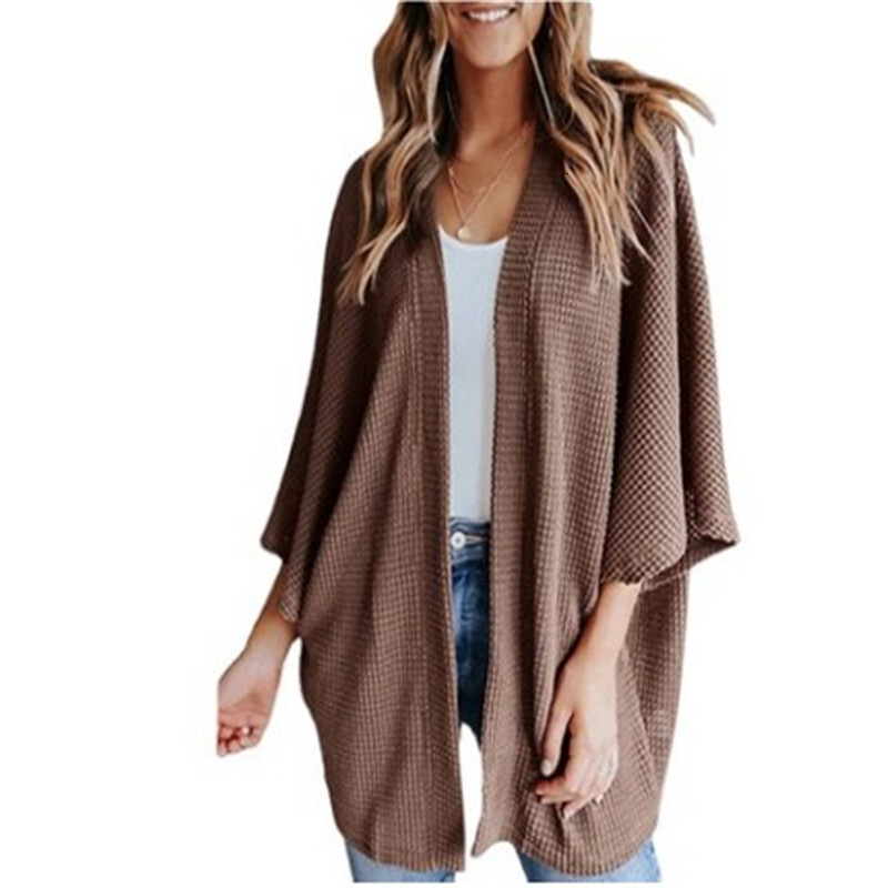 Autumn And Winter New Loose Cardigan Knitted Sweater T-Shirt Top Women's Clothing Cardigan Autumn Warm Clothing