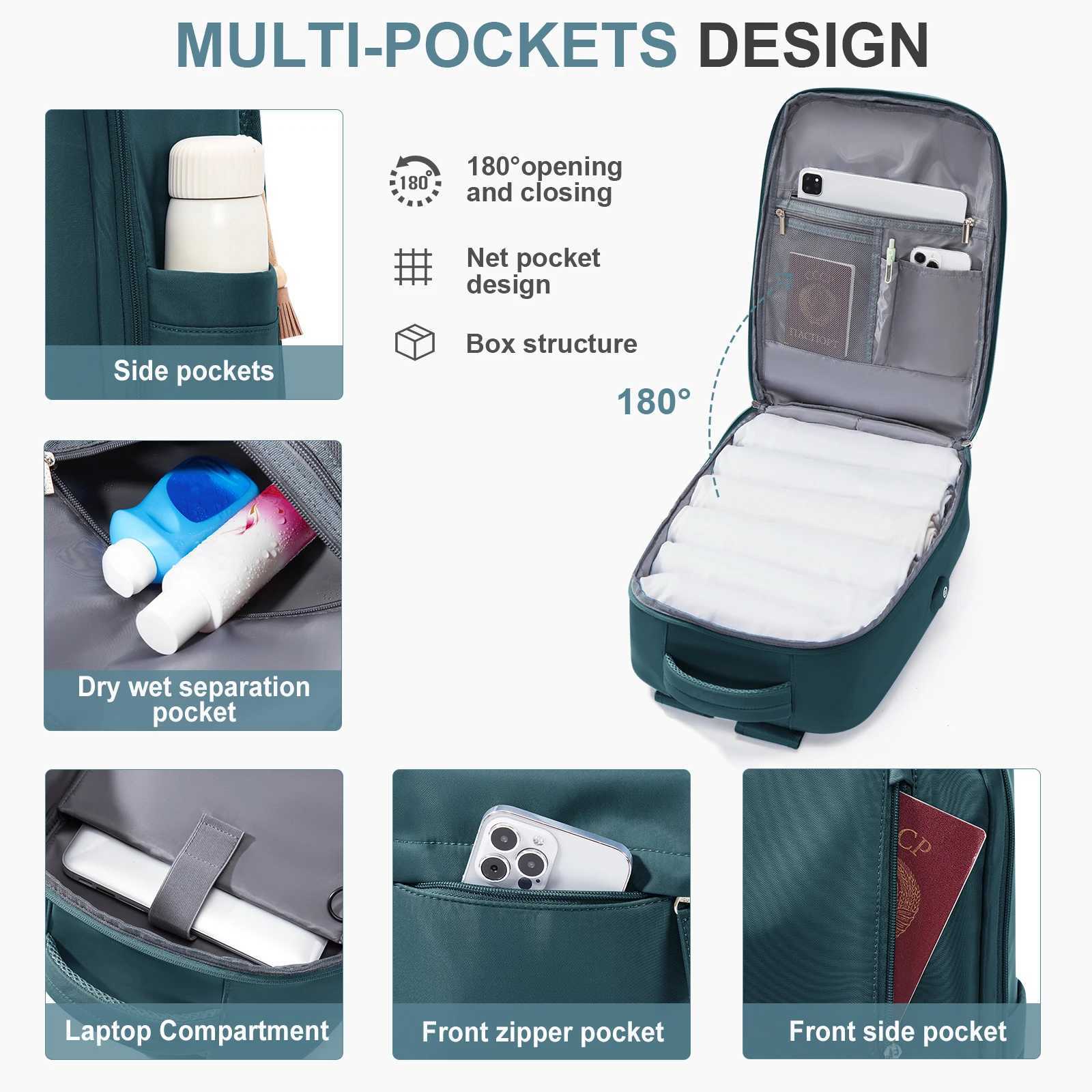 CMM Large Travel Backpack for Women Men Carry on Flight Approved 15 6 Inch Laptop Daypack with Usb Charging Port 241105