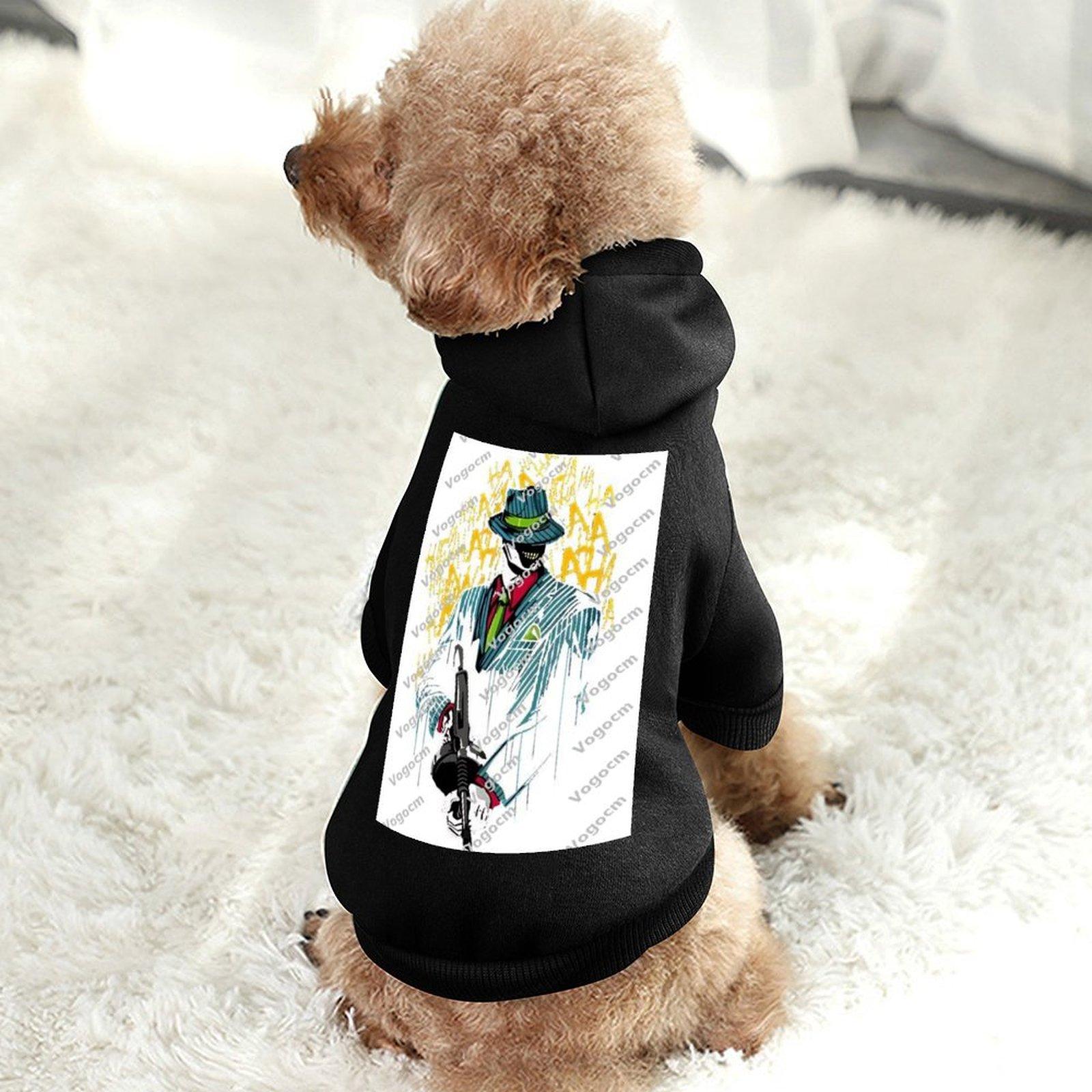 Designer Fashion Dog Hooded Sweatshirt Breathable Soft Outdoor Sun Protection Pet Hoodie Customized cartoon Terylene health cloth Cool Top Hoodie