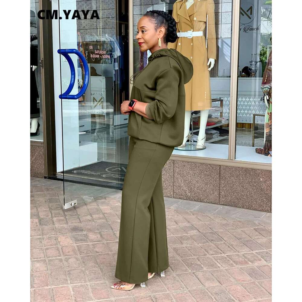 Women's loose long sleeved designer hooded long pants plus size set 2-piece casual sports tight pants streetwear