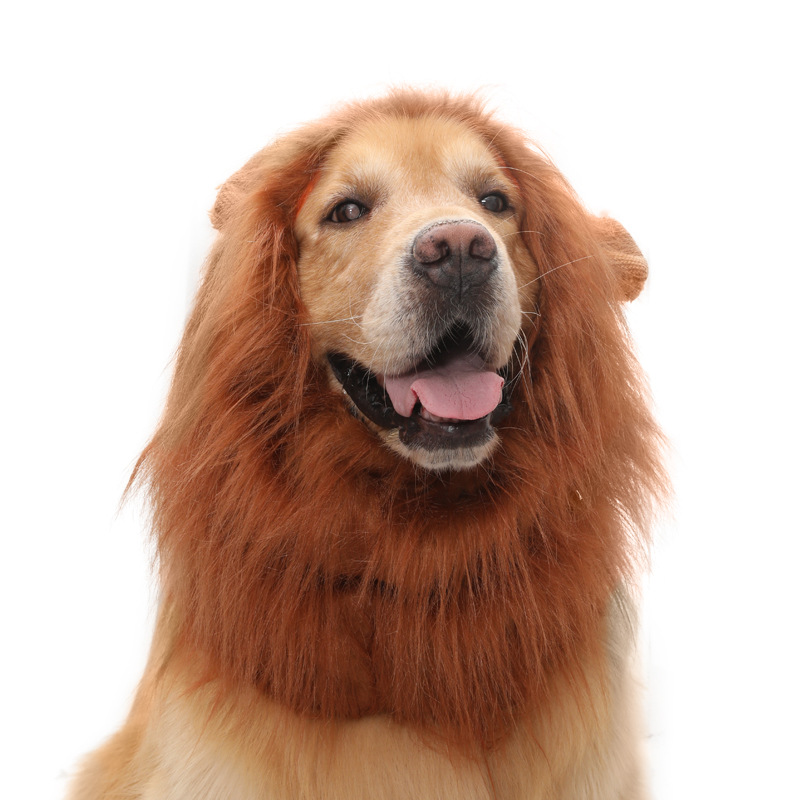 lion mane headgear lovely dog wig with ears black white cat pet supplies hairpiece hat hot sales golden retriever funny cosplay christmas 12 83hy