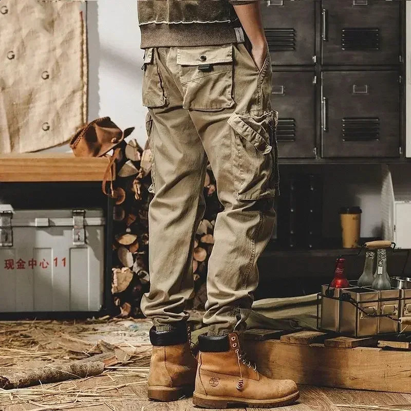 Male Trousers Outdoor Mens Cargo Pants Trekking Motorcycle Multi Pocket Biker Multipockets Hiking Big Size Slacks Large y 241105