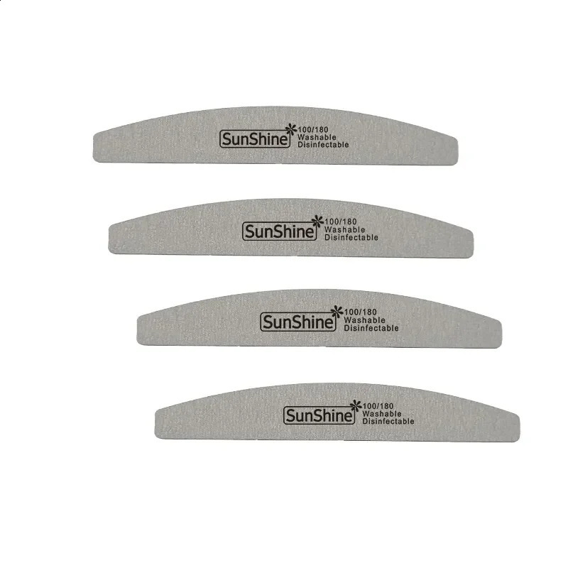 SunShine 20pcs Nail File Wood Thick Sandpaper 100180 Nail Manicure Sanding Nails Buffer Polishing Nail Polish Buffer Art Tools 241105