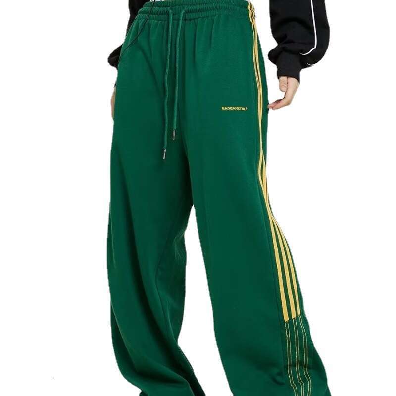 shanshi three stripes pants Three bar sports women in spring and autumn thin fit loose fitting tied casual for students cropped harem pants small leg 