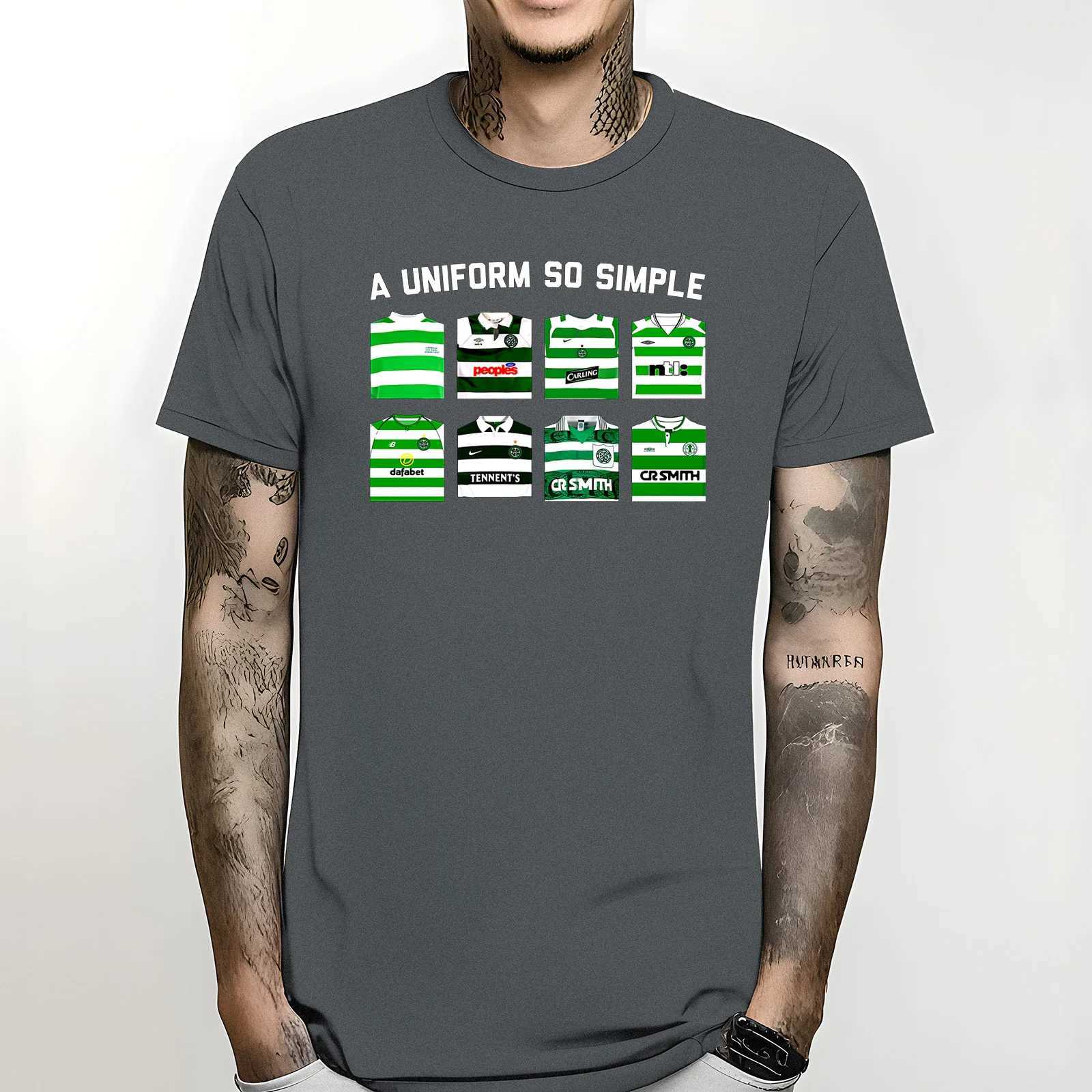 Uniform so simple Celtic Glasgow t-shirt heavyweight mens fashion clothing cotton mens designer clothing style W241105
