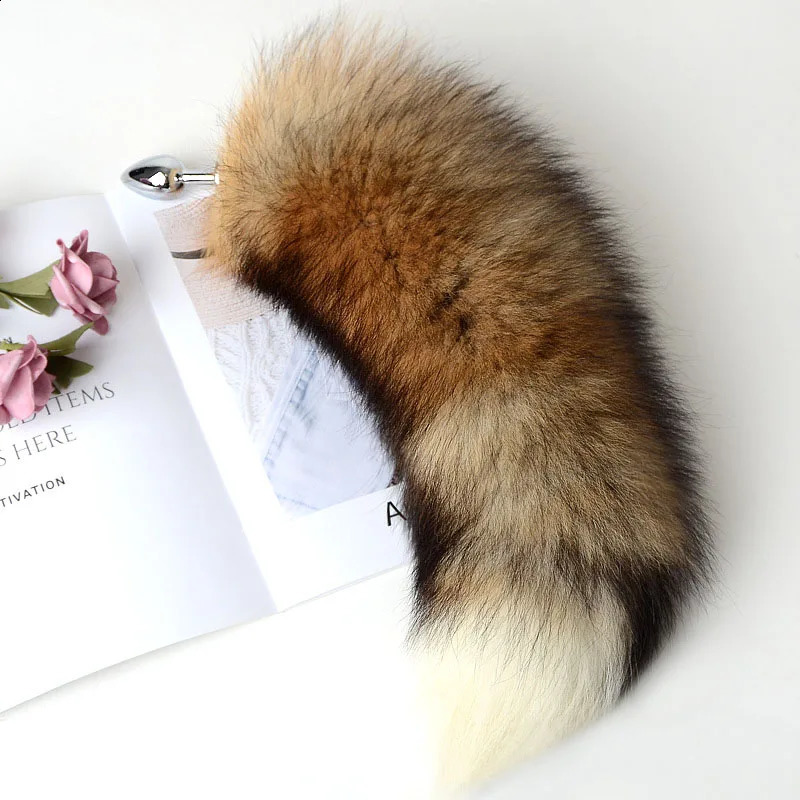 Separable Anal Plug Real Fox Tail Cosplay Butt Sex Adult Products Toys for Woman Couples Men Sexy Shop 241105