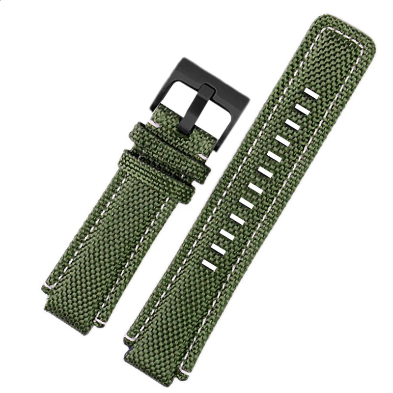 Nylon leather strap for TIMEX T2N720721 TW2T7650076300 series sports nylon watch with 2416mm raised mouth 241105