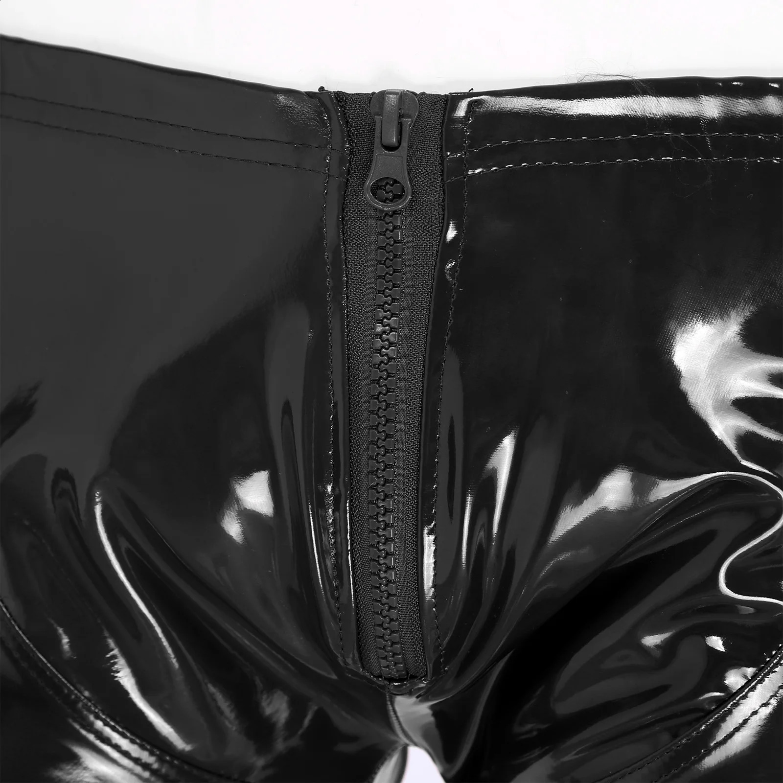 Mens Boxer Briefs Wet Look Patent Leather Pants Underwear Underpants Shorts Nightclub Party Bar Stage Performance Costume 241105