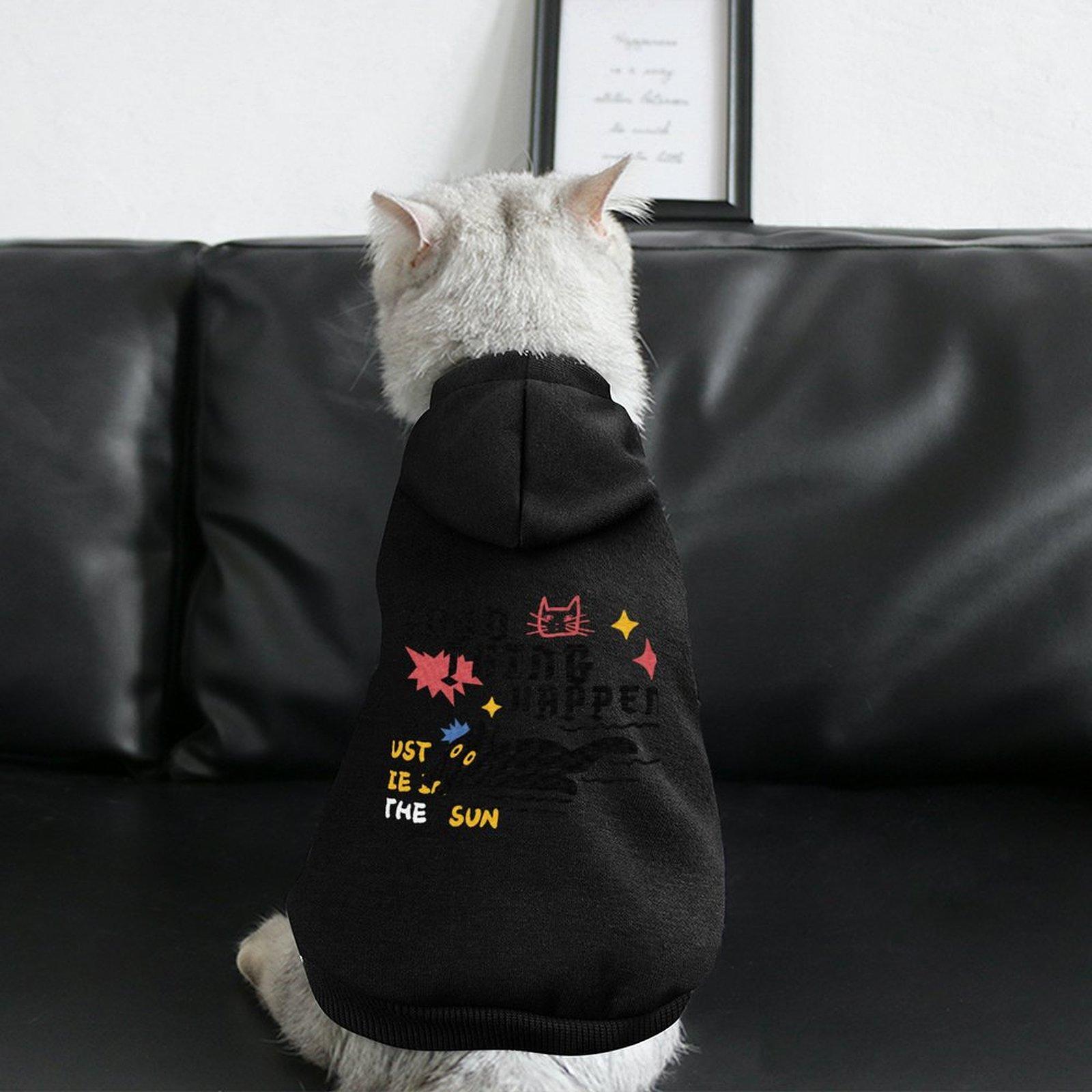 Free Shipping Cat and Dog Sweatshirt Hooded Breathable Outdoor Walking Hoodie Pullover Asian Size Warm High Quality Pullover Hoodie
