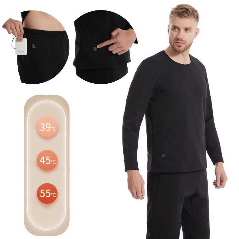 30 Zones Heating Heated Underwear Women Men Motorcycle Jacket USB Electric Heating Underwear Fleece LX241104