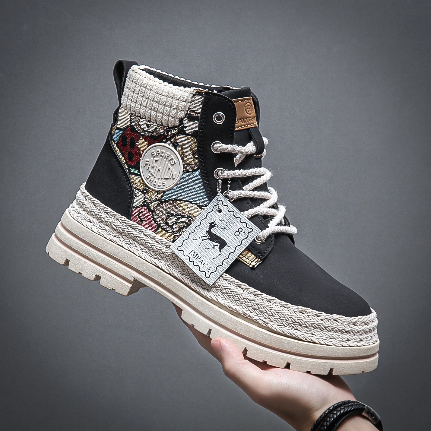 Men's Retro Hiking Boots hot - New Waterproof Leather High Top Sneakers for Outdoor Casual Wear