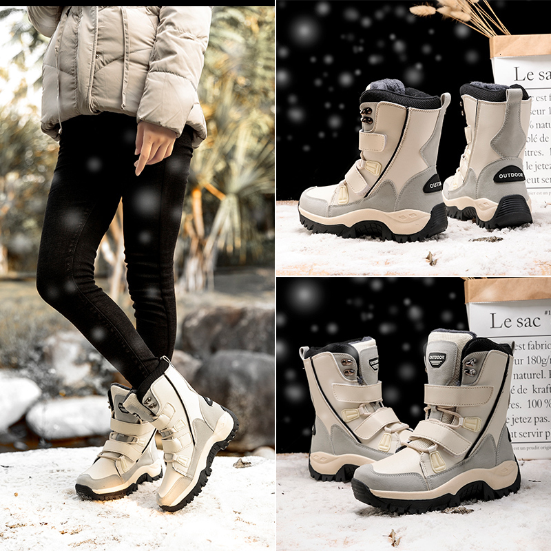 2024 Hot Trend Winter Women's Snow Boots Thickened Non-slip Super Warm Plush Women Hiking Boot Waterproof Female Mid Ankle Boot