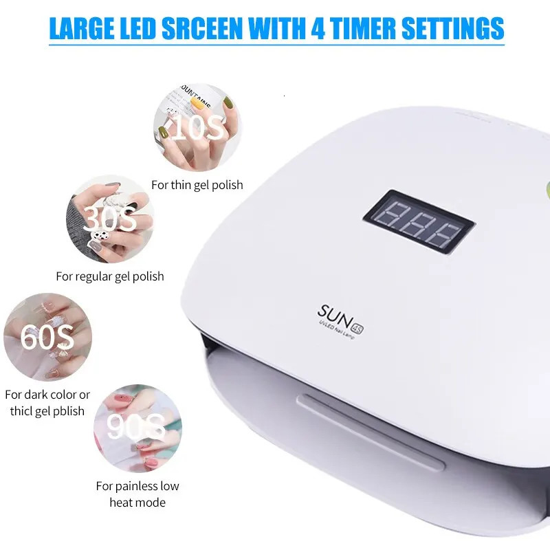 UV LED Nail Lamp For Manicure Gel Polish Nail Drying Lamp With Auto Sensor Fast Curing Nail Dryer UV Lamp For Manicure Salon 241104
