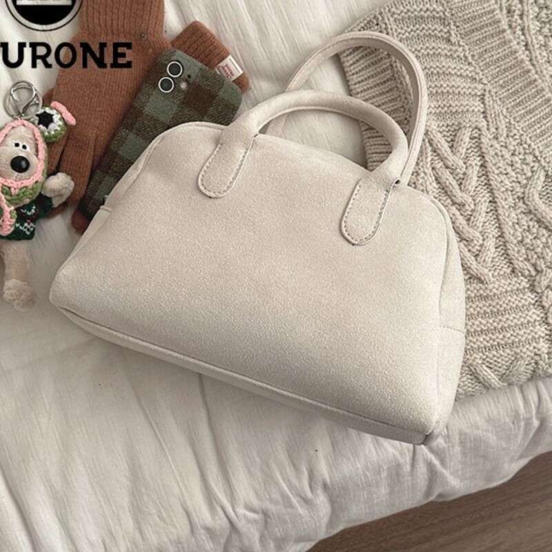 Designer Bag JIAERDI Vintage Brown Bowling Bag Women High Street Velvet Chic Casual Y2k Hand Bag Ladies Retro Harajuku Handbag Purse 2024 handbag