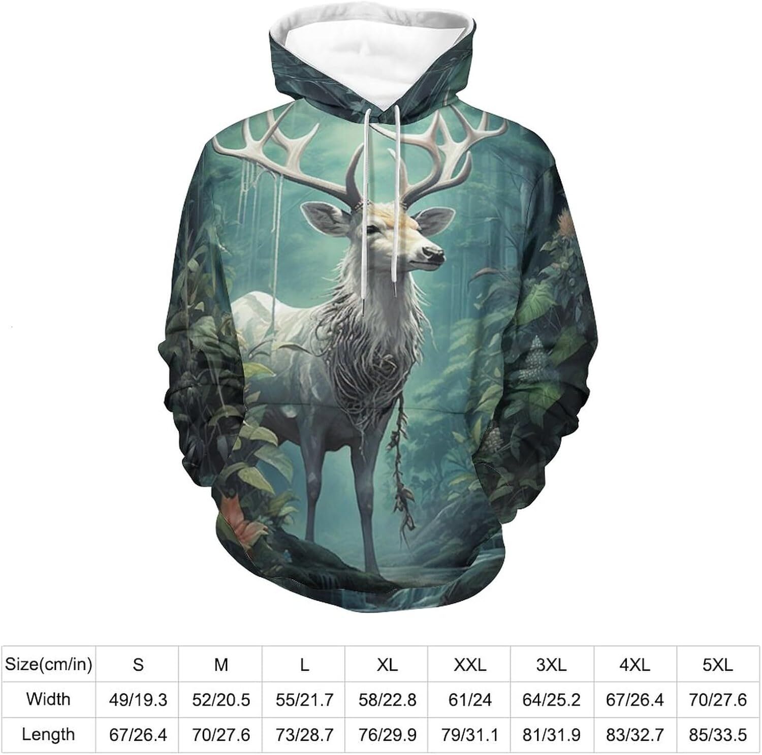 Hoodie for Mens Womens Men Womens Novelty Hoodie 3D Printed Deer Pullover Hooded Sweatshirts Casual Tops Graphic Hoodies sweatshirt Fashionable, cool,