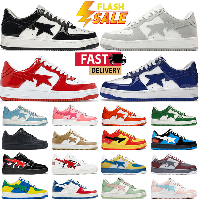 men women designer casual shoes Black Patent Light Grey Pink Orange Green Blue Beige White Red mens trainers skateboarding outdoor sneakers