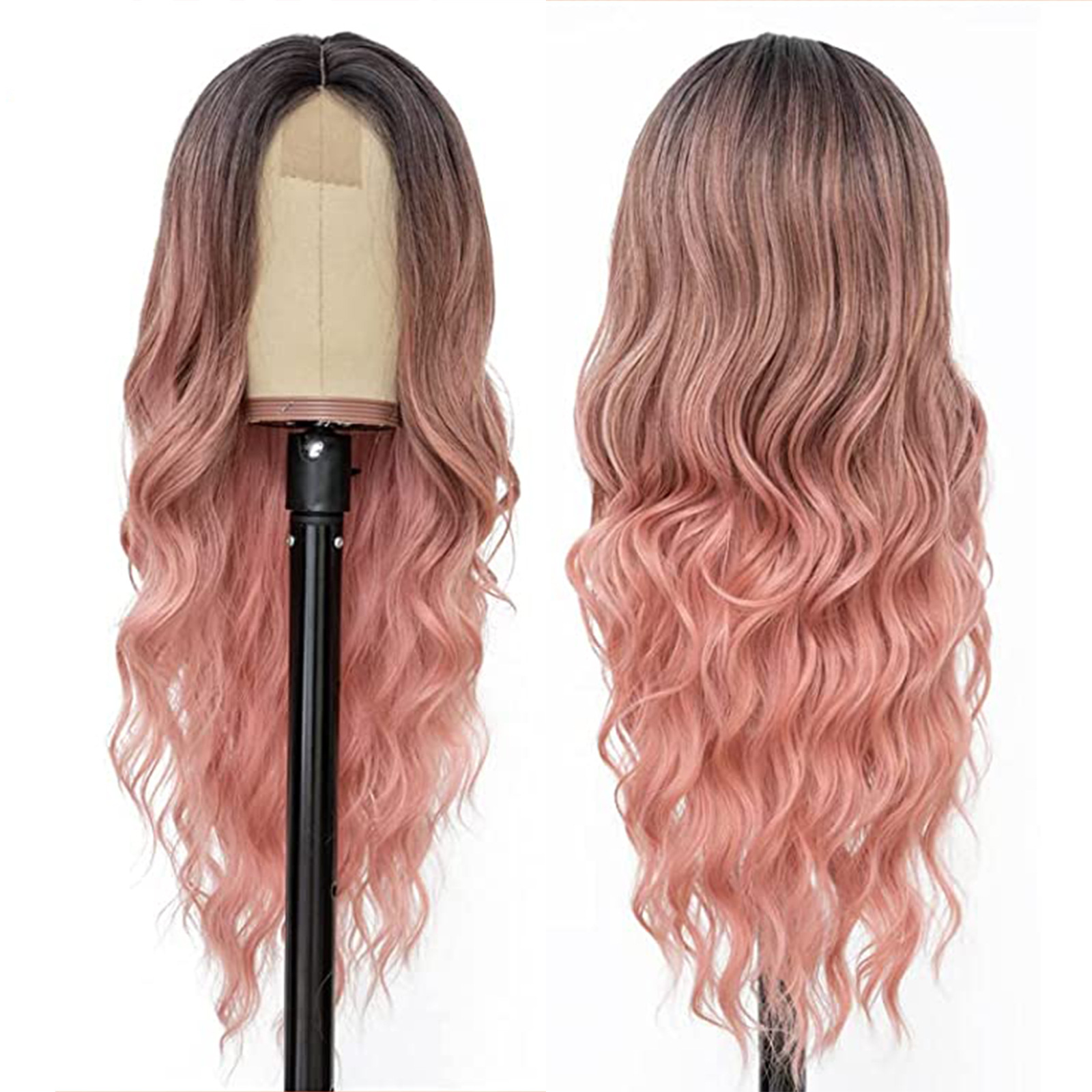 Wholesale Long Deep Wave Full Lace Front Wigs Human Hair Curly 10 Styles Female Synthetic Natural Synthetic Hair Lace Wigs Fast Delivery