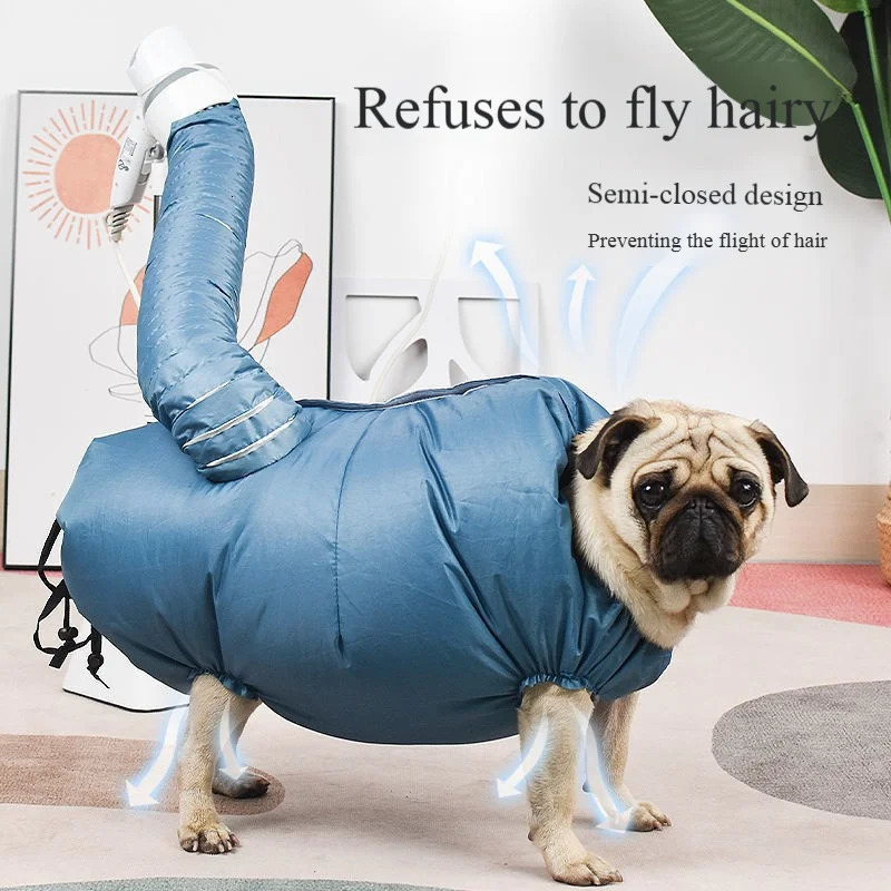 Pet dog drying Bag Hair Dryer Blow Dryer Quick Portable Foldable Grooming bag Home Pet Hair bag Efficient drying kit 241105