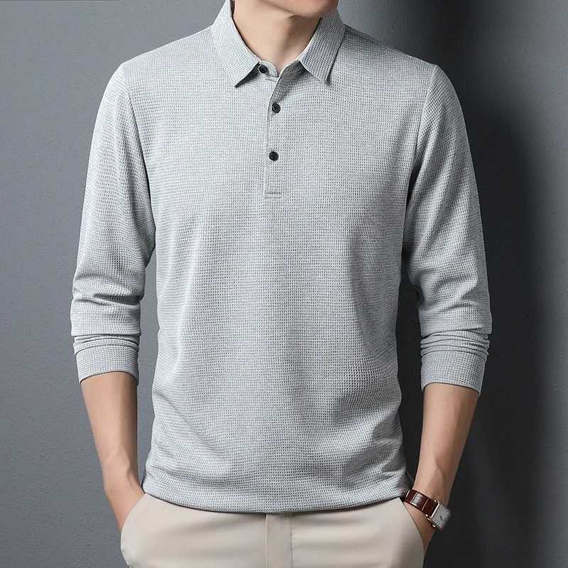 Mens Business and Leisure Long Slip T-shirt Summer Comfortable Pure Cotton Top W241104