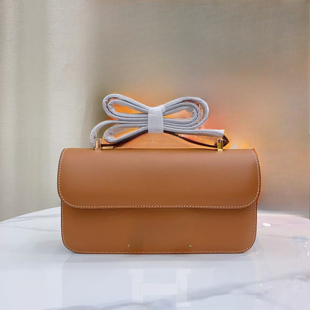 High Quality Designer Fashion Bag 100% Real Leather Horizontal Satchel Crossbody Shoulder Bag Luxury Purse Handbag Evening Party Clutch Women's Underarm Purse 2935