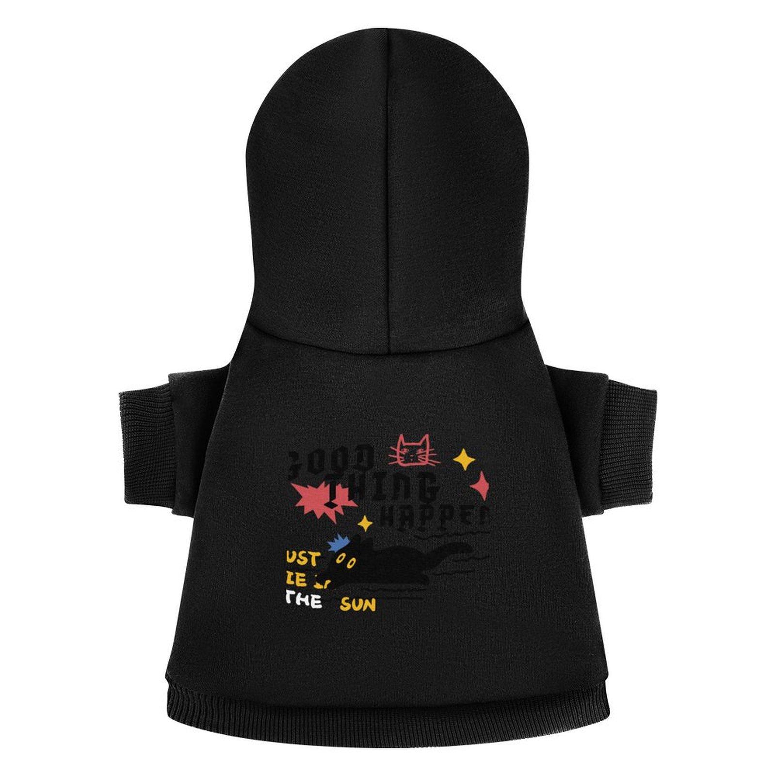 Designer Cat and Dog Sweatshirt Breathable Hooded Neck Spring and Autumn Dog Hoodie Asian Size Fine Fabrics Wholesale Pet Hoodie