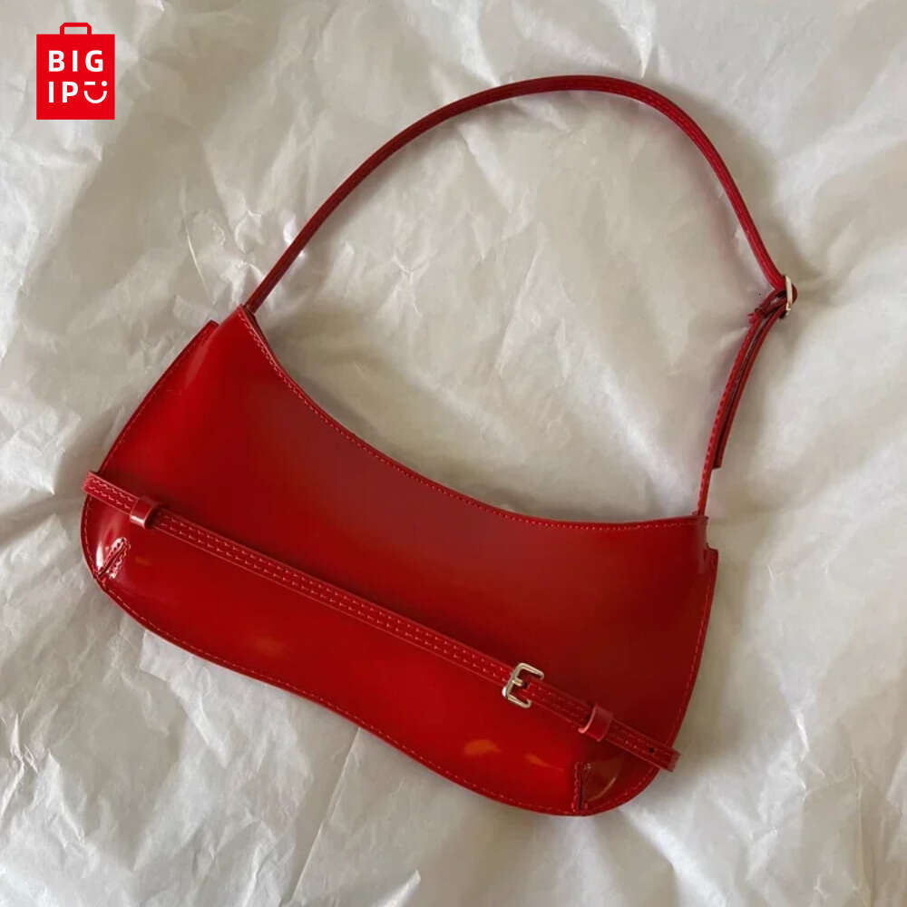 Designer Bag 1Pc French Niche Design Cowhide Shoulder Handbag Women's High-End Party Red Wedding Bag Fashion Handheld Underarm Baguette Bag handb