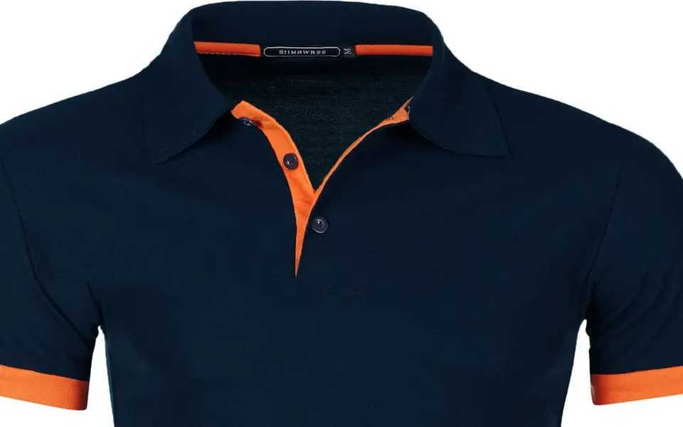 Mens short sleeves match the color of mens lapel sleeves W241104