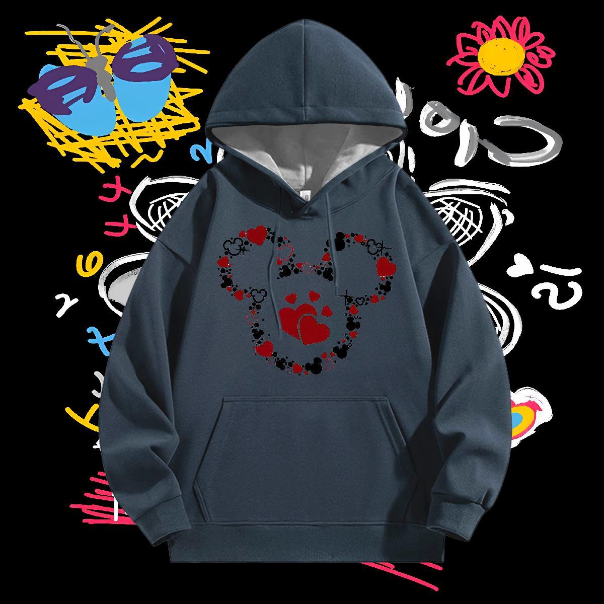 Customized Unisex Sweatshirts Breathable Drawstring Cool Couples Hoodie DIY Printed Top Pullover Hoodie Street wear Hip Hop Tech Fleece