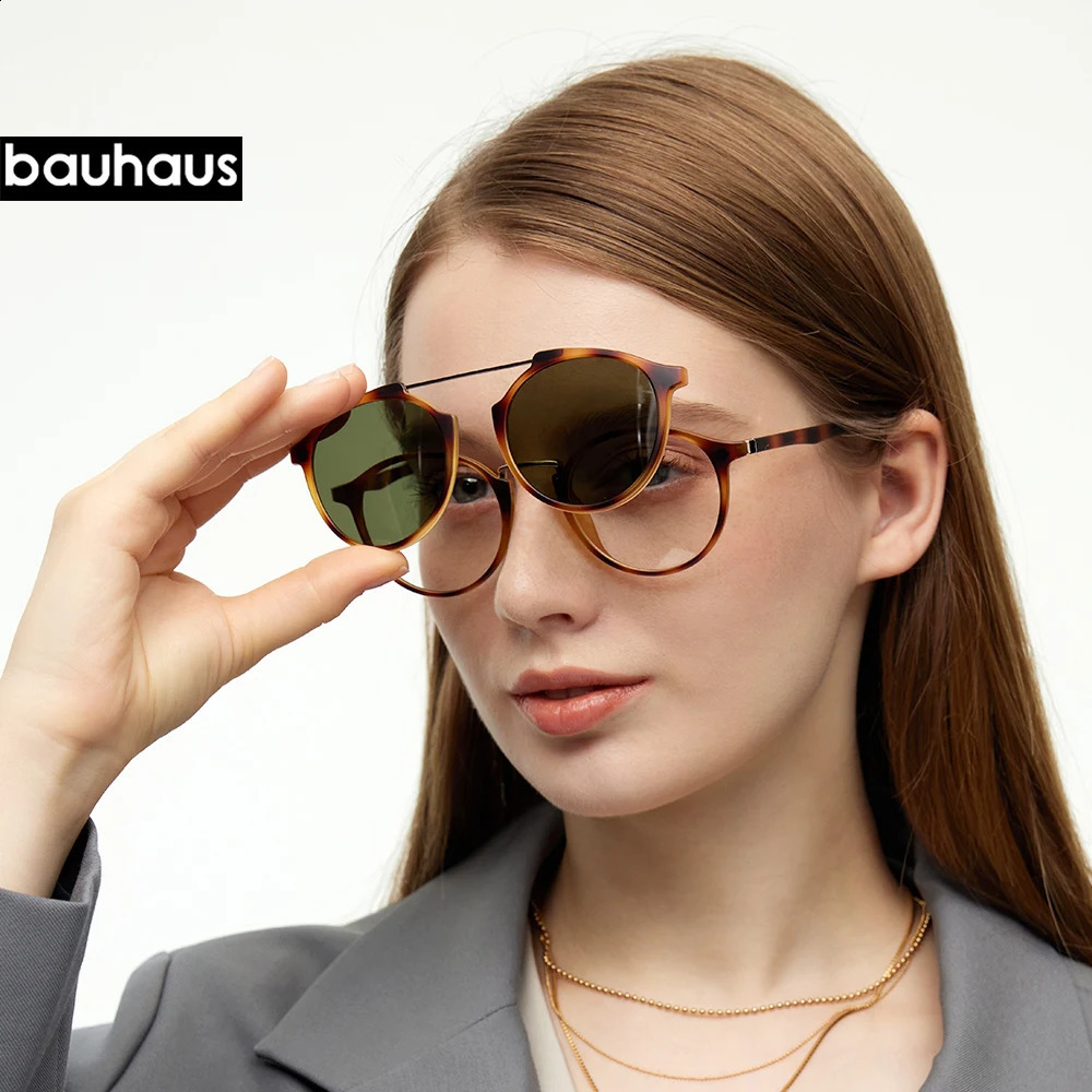 X3184 Ultem Vintage Round Eyeglasses Women Men Polarized Sunglasses Magnetic Clip On Glasses Optical Computer 241105