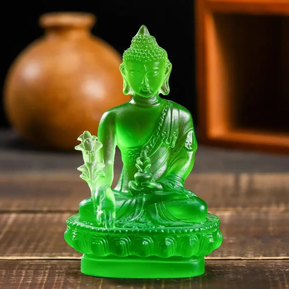 Resin Craft Medicine Buddha Statue Thai-style Zen Ornaments Resin Buddha Crafts Handmade Pharmacist Buddhist Sculpture 241105