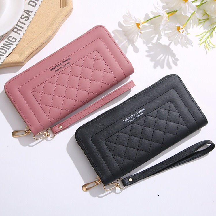 Women's Long New Style Simple And Fashionable Single Zipper Designer Large Capacity Multifunctional Handbag Wallet