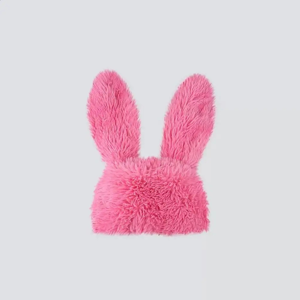 Rabbit Warmer Headwear Bunny Ears Winter Hat Long Beanies Cap Girls Beanie 241105