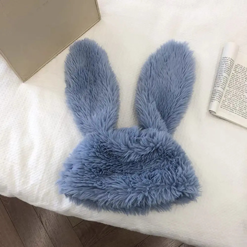 Rabbit Warmer Headwear Bunny Ears Winter Hat Long Beanies Cap Girls Beanie 241105