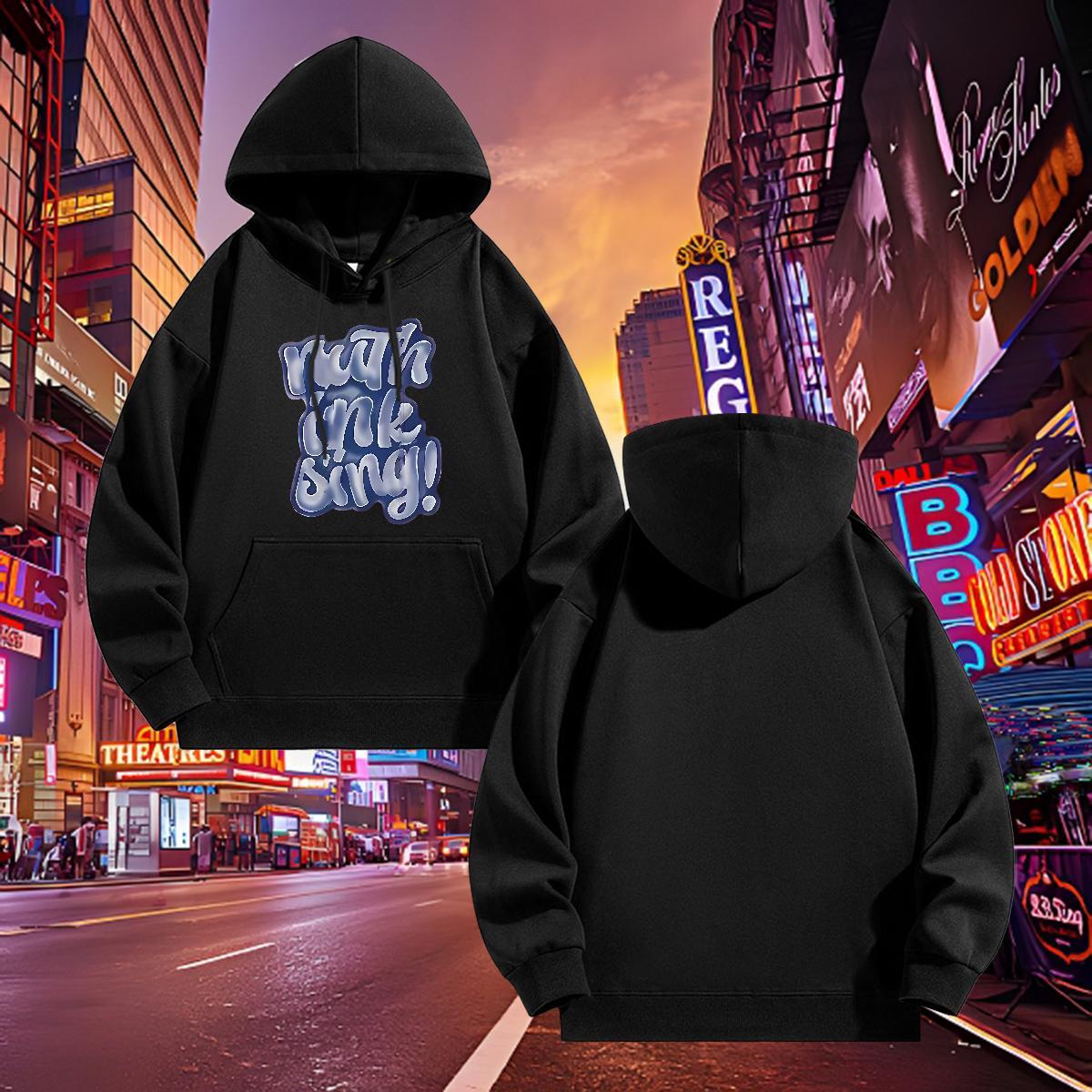 Classic Casual Men's Hooded Sweatshirt Breathable Soft Popular Hoodie Pullover DIY Tops Hoodie Daily Wear Tech Fleece