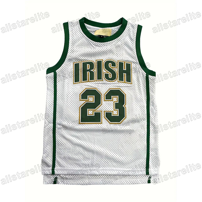Men's IRISH 23 Embroidered Polyester Sports Basketball Jersey, Crew Neck Loose Fit Basketball Tank Top For Daily And Training Wear