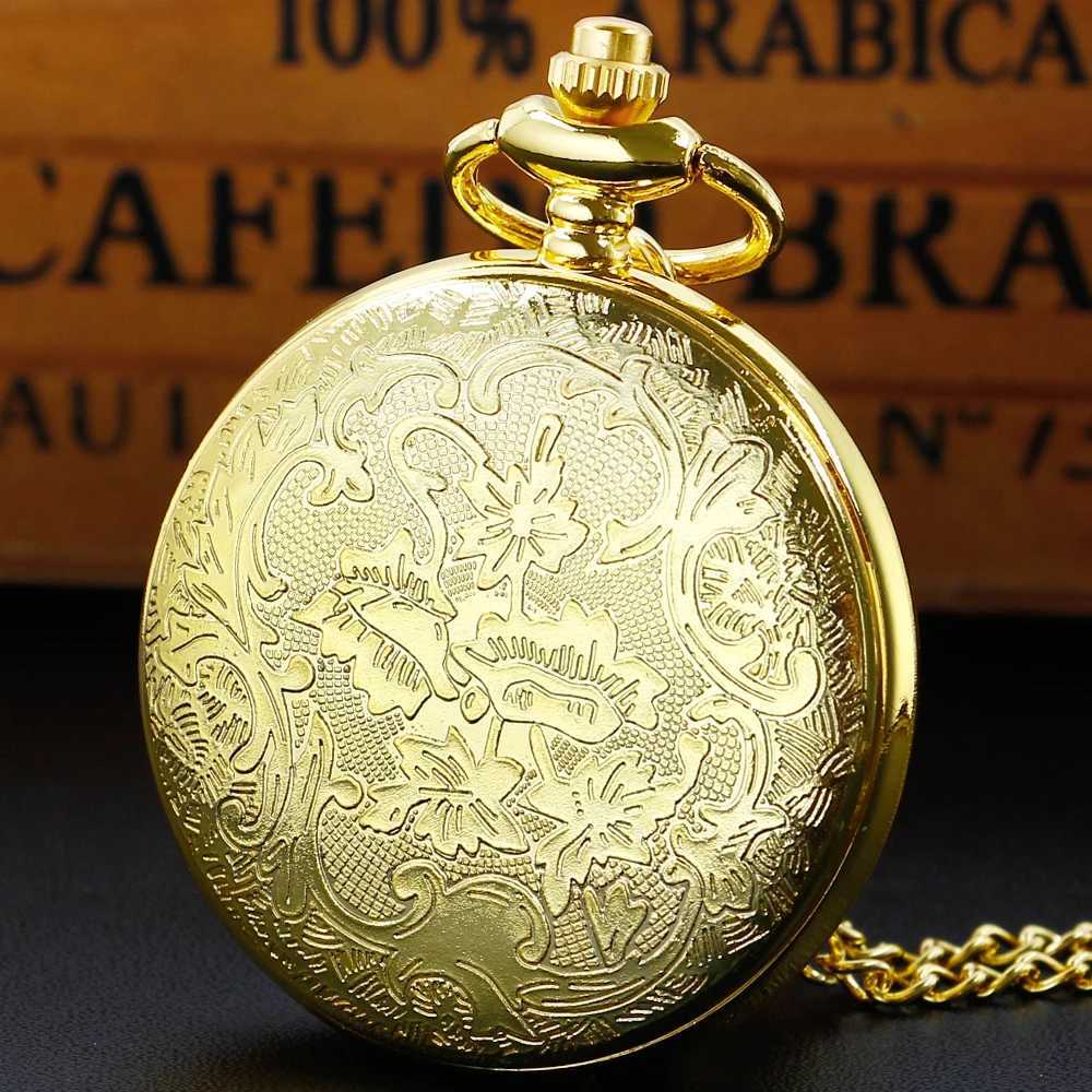Luxury Gold Vintage Quartz Pocket Watch Womens and Mens Jewelry Pendant Accessories reloj bolsillo digitalX241104