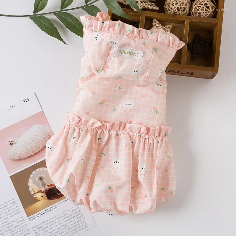 Update Dog Apparel Pet Warm Princess Dress Autumn Winter Medium Small Cotton Clothes Sweet Hoodie Cute Coat Kitten Puppy Fashion Skirt Poodle