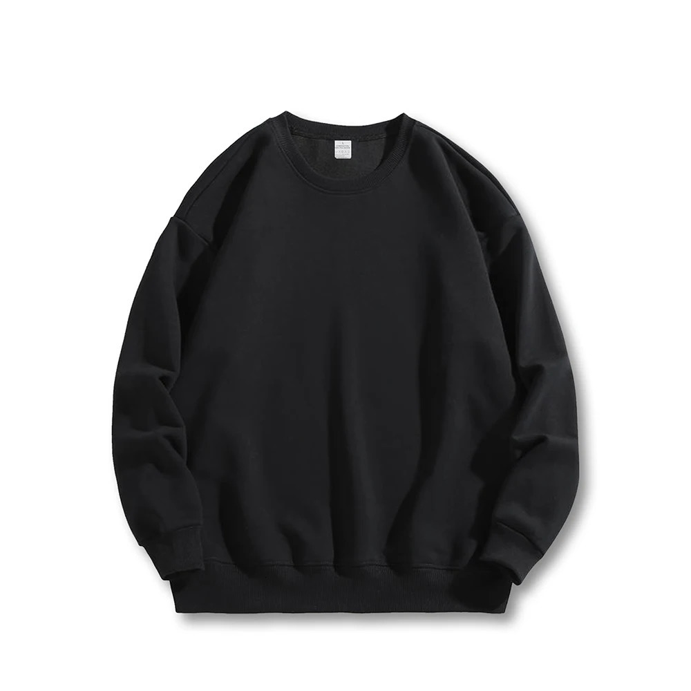 Men Oversized Pullover Fashion Solid Color Sweatshirt Men O Neck Long Sleeve Casual Sweatshirt Street Sportswear 241104