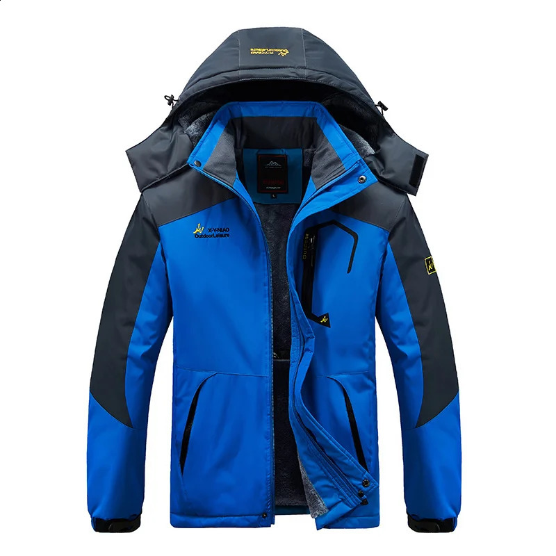 TRAF Mens Winter Padded Thickened Cold Warm Rushing Jacket Large Size Windproof Waterproof Mountaineering Cotton Clothing L8XL 241105